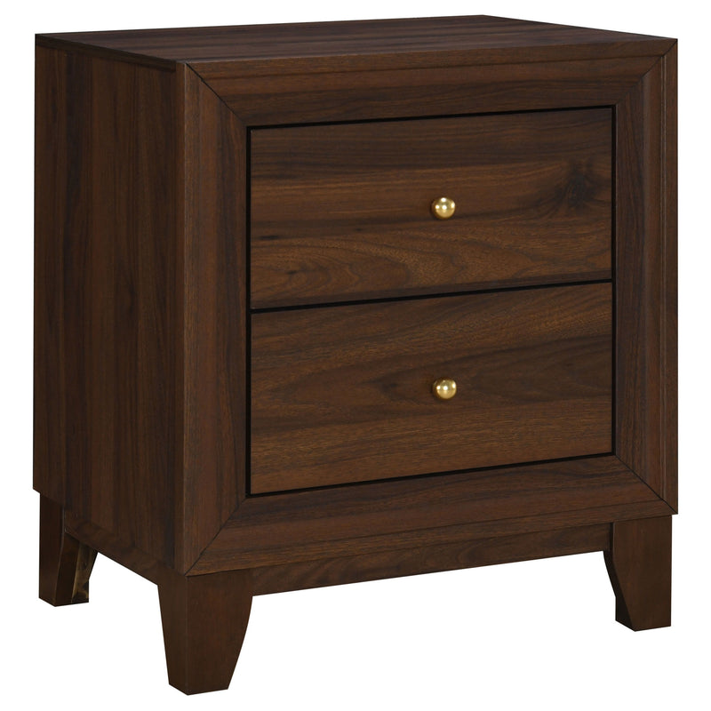 Welsley - 2-Drawer Nightstand Bedside Table - Walnut - JaxCo Furniture