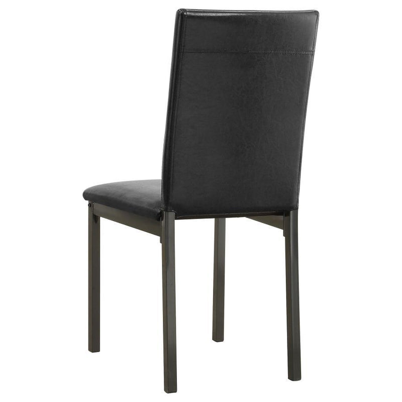 Garza - Upholstered Dining Side Chairs (Set of 2) - Black - JaxCo Furniture