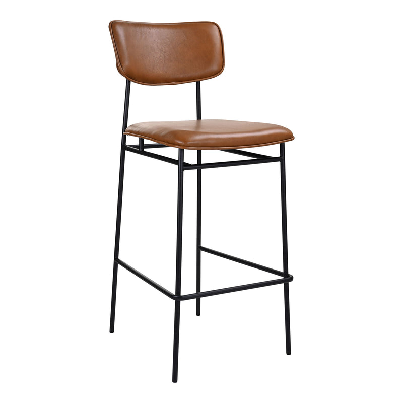Sailor - Leather Bar Stool - Dark Brown - JaxCo Furniture