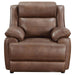 Ellington - Upholstered Padded Arm Accent Chair - Dark Brown - JaxCo Furniture