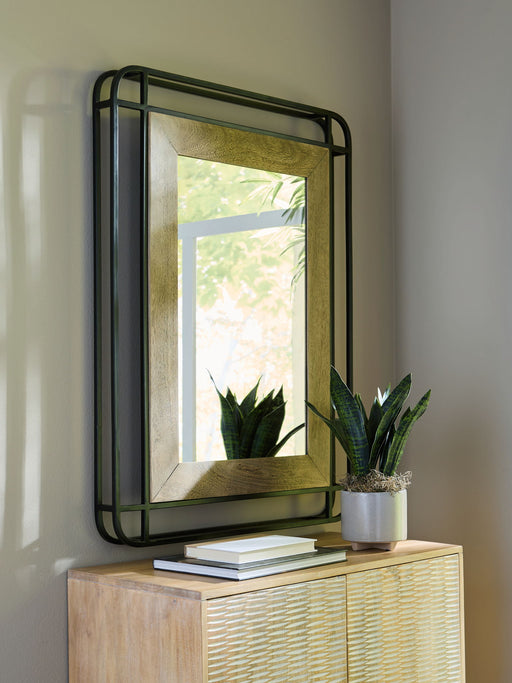 Beelman - Black / Brown - Accent Mirror - JaxCo Furniture