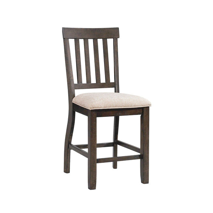 Stone - Counter Slat Back Side Chair (Set of 2) - Smokey Walnut - JaxCo Furniture