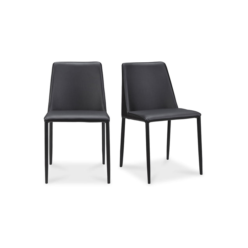 Nora - Vegan Leather Dining Chair (Set of 2) - Black - JaxCo Furniture