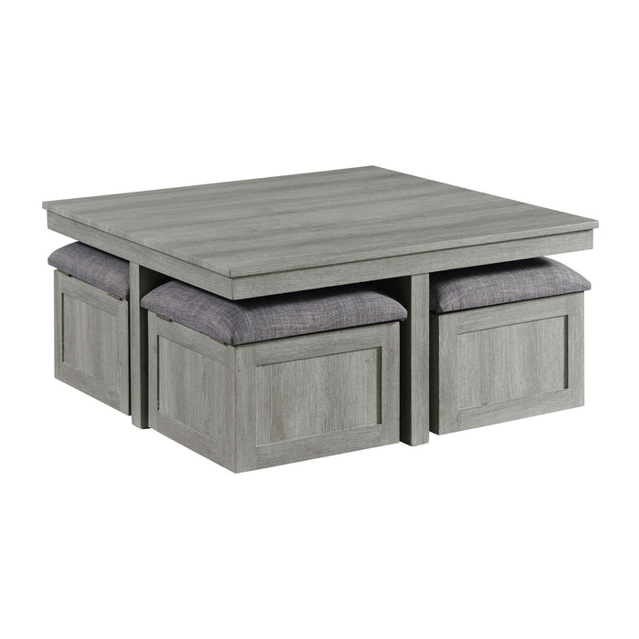 Uster - 2 Piece Occasional Set, Coffee Table & End Table - Light Grey - JaxCo Furniture