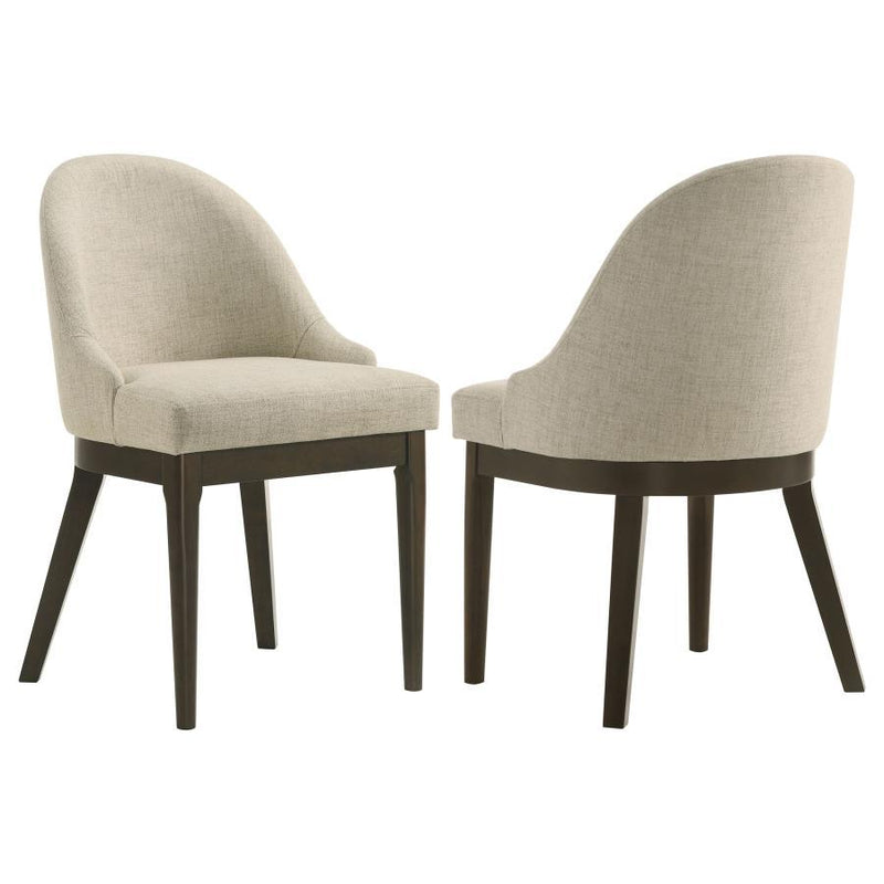Reseda - Upholstered Dining Side Chair (Set of 2) - Beige - JaxCo Furniture