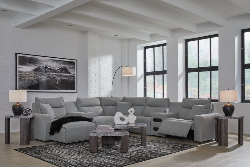 ModMax II - Salt And Pepper - Reclining Sectional - JaxCo Furniture