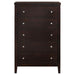 Carlton - 5-Drawer Bedroom Chest - Cappuccino - JaxCo Furniture