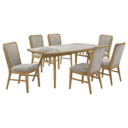 Croyden - 7 Piece Rectangular Dining Set - Gray / Weathered Natural - JaxCo Furniture