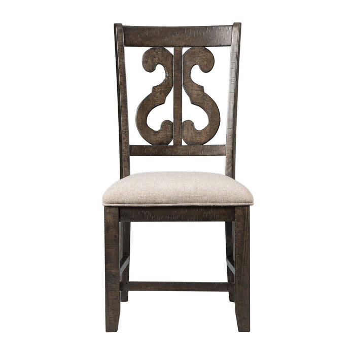 Stone - Wooden Swirl Back Side Chair (Set of 2) - JaxCo Furniture