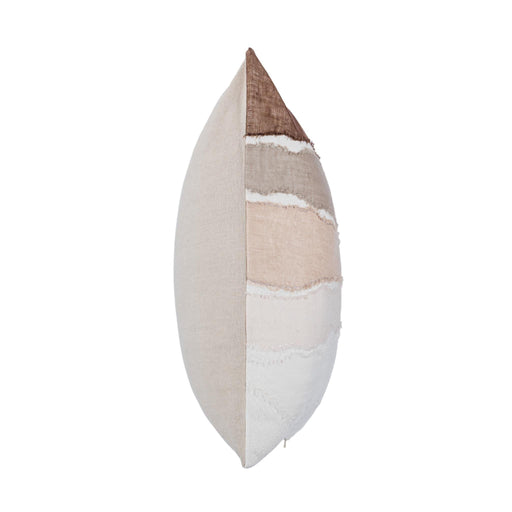 Bikram - 22" x 22" LN Pillow - Ivory / Mocha Cream - JaxCo Furniture
