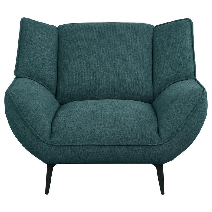 Acton - Upholstered Flared Arm Accent Chair - Teal Blue - JaxCo Furniture