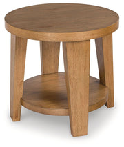 Kristiland - Light Brown - Round End Table - JaxCo Furniture