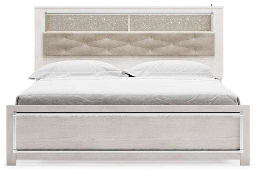 Altyra - White - King Bookcase Panel Bed - JaxCo Furniture