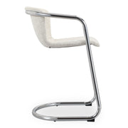 Freeman - Chrome Frame Counter Stool (Set of 2) - Blended Cream - JaxCo Furniture