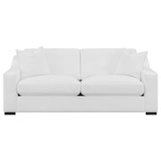 Ashlyn - Upholstered Sloped Arm Sofa - White - JaxCo Furniture