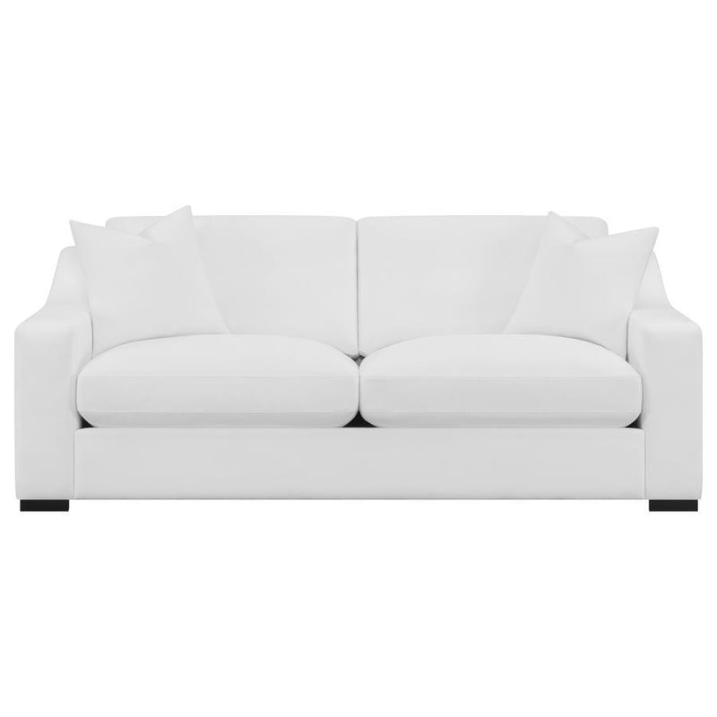 Ashlyn - Upholstered Sloped Arm Sofa - White - JaxCo Furniture