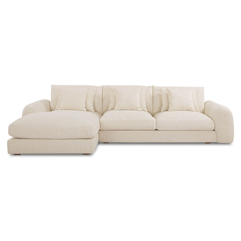 Berga - Sectional Left Stationary Sofa - White - JaxCo Furniture