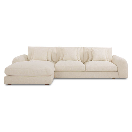 Berga - Sectional Left Stationary Sofa - White - JaxCo Furniture