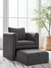 Vreni - Charcoal / Black - Accent Chair - JaxCo Furniture