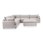 Caplan - 6 Piece Modular Sectional With Ottoman - JaxCo Furniture