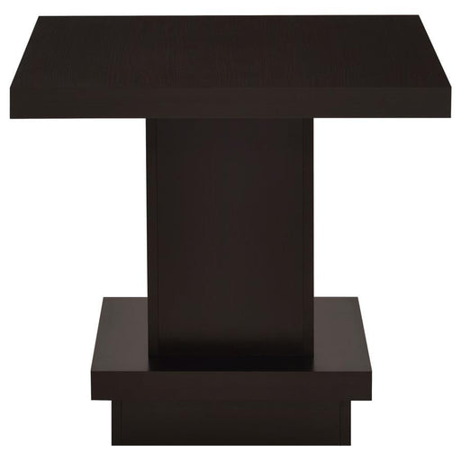 Reston - Square Engineered Wood Side End Table - Cappuccino - JaxCo Furniture