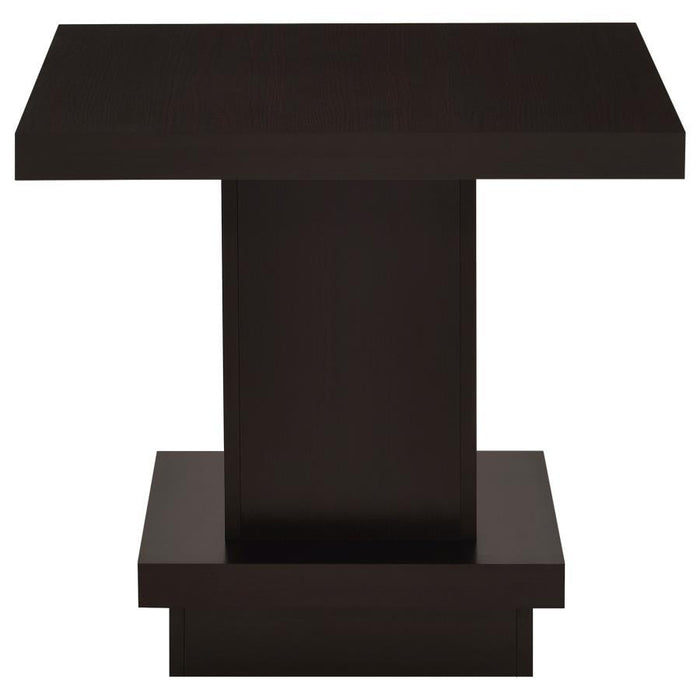 Reston - Square Engineered Wood Side End Table - Cappuccino - JaxCo Furniture