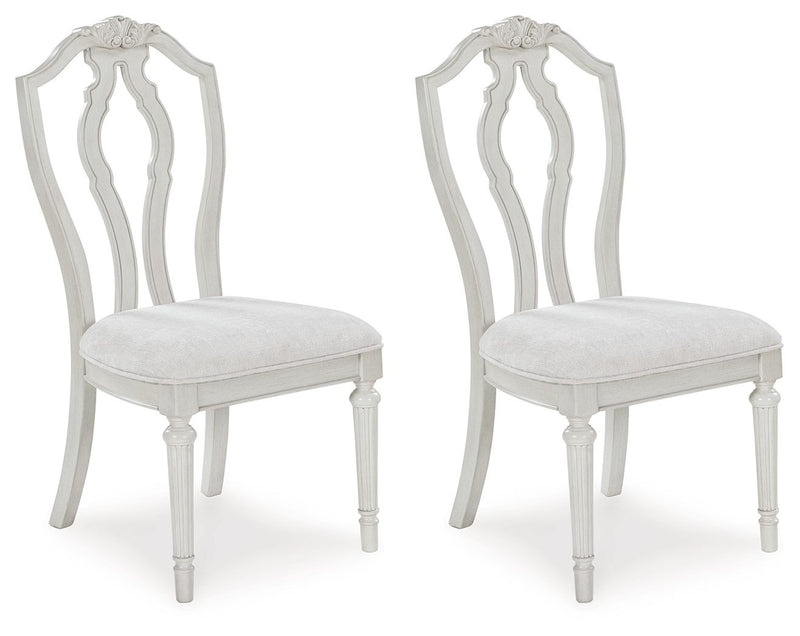 Montelaine - Antique White - Dining Upholstered Side Chair (Set of 2) - JaxCo Furniture