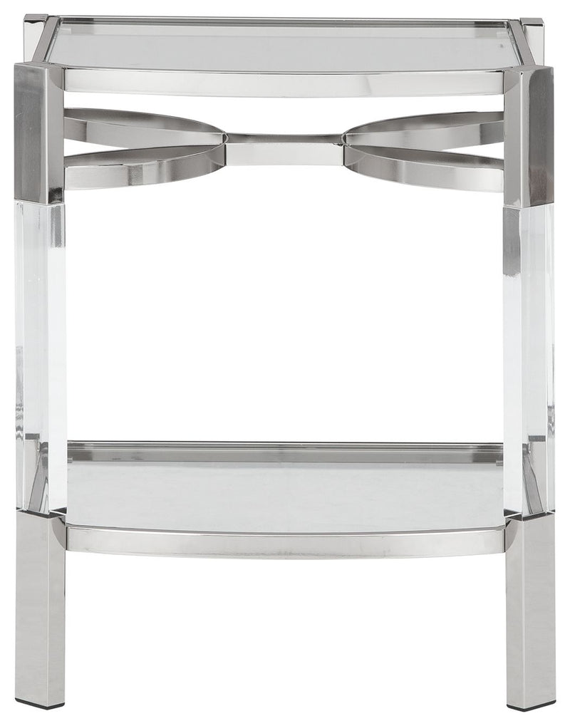 Chaseton - Clear / Silver Finish - Accent Table - JaxCo Furniture