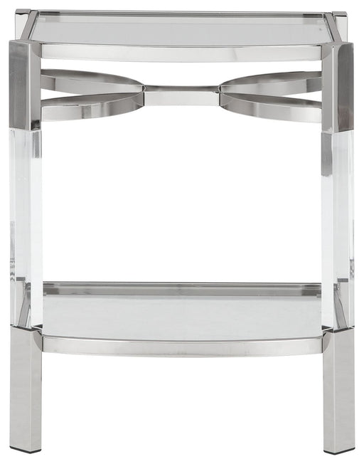 Chaseton - Clear / Silver Finish - Accent Table - JaxCo Furniture
