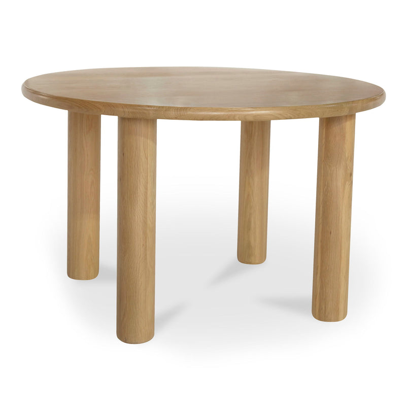 Milo - Round Dining Table - Natural Solid Oak - JaxCo Furniture