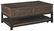 Johurst - Grayish Brown - LIFT TOP COCKTAIL TABLE - JaxCo Furniture
