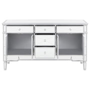 Duchess - 5-Drawer Mirrored Storage Accent Cabinet - Silver - JaxCo Furniture