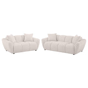 Destino - Chenille Splayed Arm Sofa Set - JaxCo Furniture