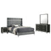 Lucia - Bedroom Set With Upholstered Wingback Panel Bed - JaxCo Furniture