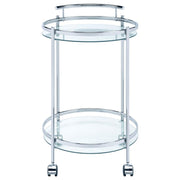 Chrissy - Round Glass Shelf Metal Bar Cart - JaxCo Furniture