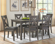 Caitbrook - Gray - RECT DRM Table Set (Set of 7) - JaxCo Furniture