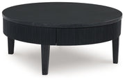 Marstream - Black - Round Cocktail Table - JaxCo Furniture