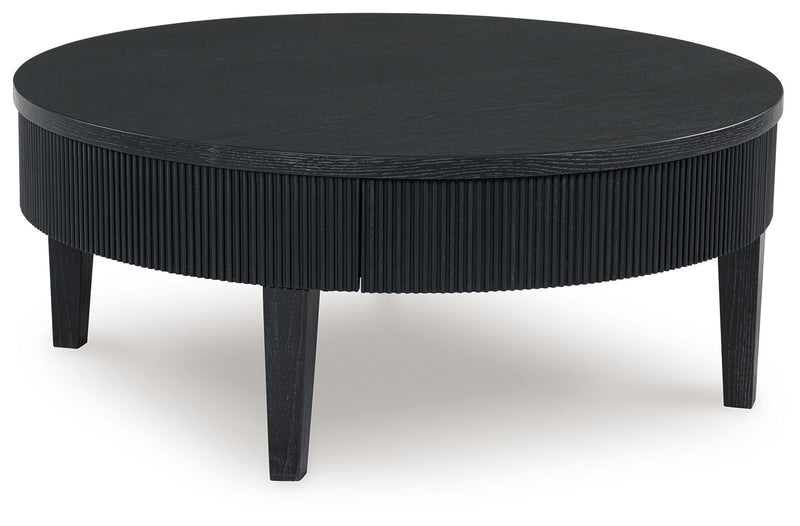 Marstream - Black - Round Cocktail Table - JaxCo Furniture