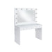 Ariana - Complete Vanity With Lightbulbs - Glossy White - JaxCo Furniture