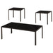 Brock - Rectangular Glass Top Coffee Table Set - Black - JaxCo Furniture