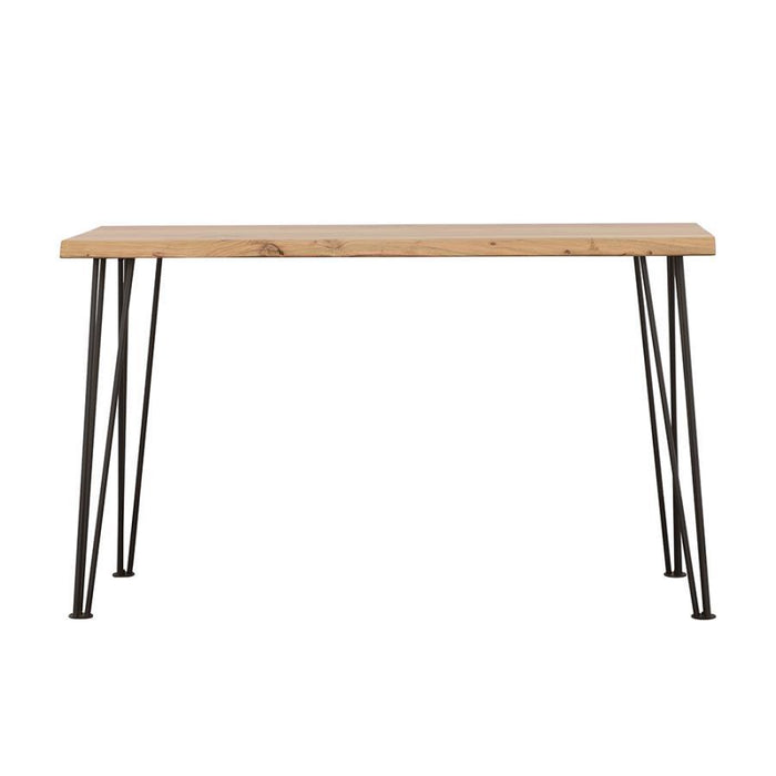 Zander - Solid Wood Top Console Table - Natural And Matte Black - JaxCo Furniture