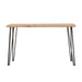 Zander - Solid Wood Top Console Table - Natural And Matte Black - JaxCo Furniture