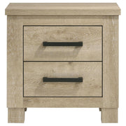 Oakglen - 2-Drawer Nightstand Bedside Table - Weathered Oak - JaxCo Furniture