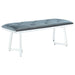 Beaufort - Velvet Upholstered Dining Bench - Steel Gray - JaxCo Furniture