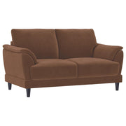 Selma - Velvet Upholstered Crescent Arm Loveseat - Rust - JaxCo Furniture