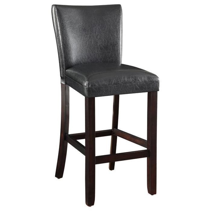 Alberton - Leatherette Upholstered Bar Chair (Set of 2) - Black - JaxCo Furniture