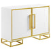 Elsa - 2 Door Wood Storage Accent Cabinet - White And Gold - JaxCo Furniture