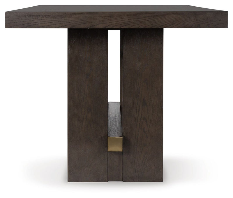 Burkhaus - Dark Brown - Rectangular Dining Room Counter Table - JaxCo Furniture