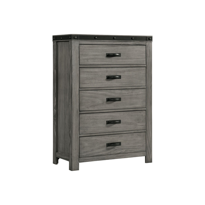 Wade - 5-Drawer Chest - Black Finish - JaxCo Furniture