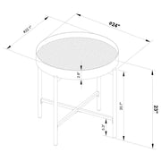 Ozella - Round Table With Hidden Storage Sandy - JaxCo Furniture